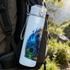 1PC Fiery Number Seven Art 750ml Color Plastic Sports Water Bottle Leakproof Flip Straw Lid Suitable for Sports Office Home Use
