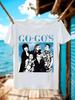 GOGOS Band Vintage Tshirt Vintage Music Print Tshirt - Bl...