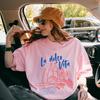 Unisexs La Dolce Vita Graphic Oversized Streetwear Cotton Short Sleeve All Season Casual Tee