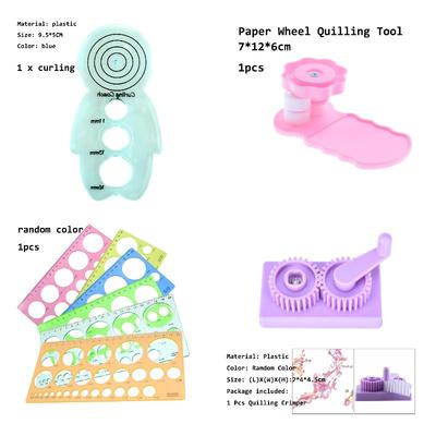 DIY Paper Crafts Quilling Rolling Tools Kit Mould Needles Tweezer Paper Decoration Random Color