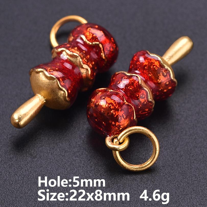 5pcs Fashion Strawberry Peach Watermelon Enamel Charm For Jewelry Making Supplies 3D Alloy Pendant DIY Accessories Findings Bulk