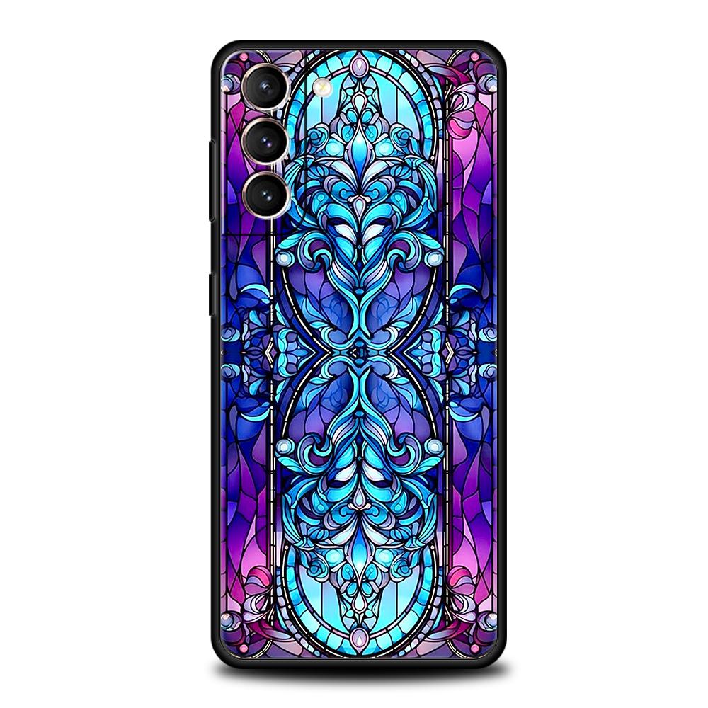 Phone Case Cover for Samsung Galaxy S25 Edge S24 S23 S22 S20 S21 FE Ultra S10 S10E Plus 5G Soft TPU Beautiful Sun Moon Glass Bag