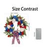 4th of july decorations wreath for front door with artificial flowers and leaves 250 anniversary Independence Day suitable for home office wall decor