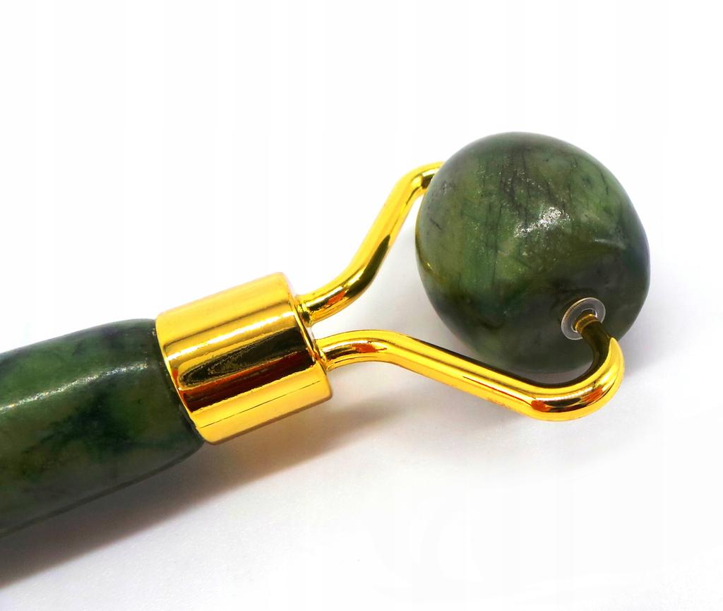 Zestaw jadeitowy do masażu twrzy 2x roller+gua sha