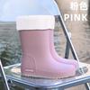 Fashion Women's Medium Tube Non-slip Waterproof Shoes Rain Shoes Rain Boots Water Boots Thermal Cover Shoes Adult Long Tube