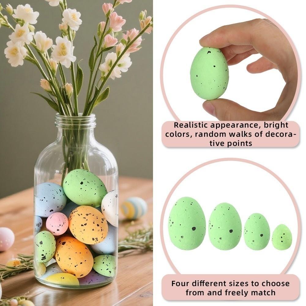 200Pcs Colorful Foam Easter Eggs Basket Stuff Easter Hanging Egg Children Activity