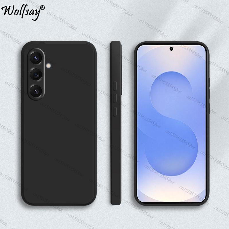 

Чехол для Samsung Galaxy S25 FE Чехол Противоударный Мягкий Оригинальный Жидкий Силиконовый Задний Чехол Samsung S25 FE Чехол Для Samsung S25 FE For Samsung S25 FE чёрный