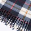 Double-Sided Velvet Scarf with Tassel Decoration Plaid Print Autumn Winter Warm Cashmere-like Scarf Fashion Accessory