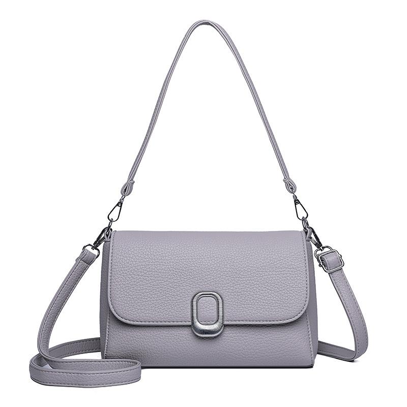 Sac Bandoulière en Cuir Souple pour Femmes Sac à Épaule Aisselle Grande Capacité Commuter Petit Sac Carré