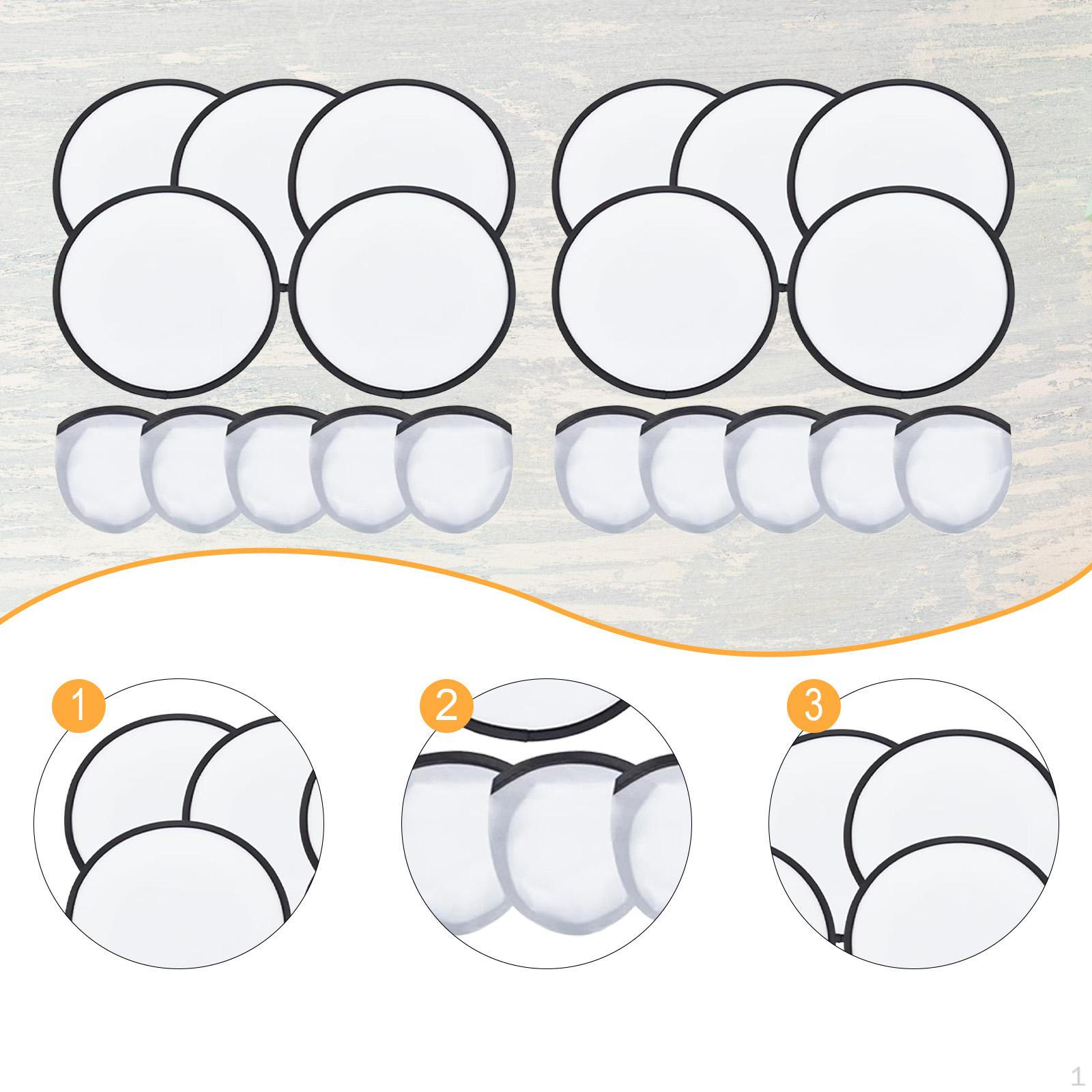 

10 Pieces Foldable Flying Disc Fans Cooling Fan for Travel Halloween білий