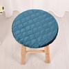 Round Stool Cover Fitted Bar Stool Cover Quilted Soft Cushion Non-Slip Washable Slipcover Fit for Diameter 11-12 Inch Bar Stool