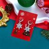 Christmas Sparking Snowflake Stud Earrings For Women Shiny Zircon Imitation Pearl Snow Flower Earring New Year Party Jewelry