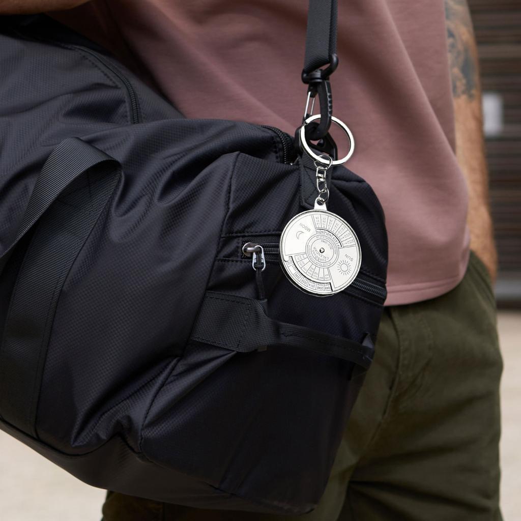 Elegant Compass Perpetuals Calendar Keychain Craft of Zinc Alloy for Business Professional and Travel Enthusiasts