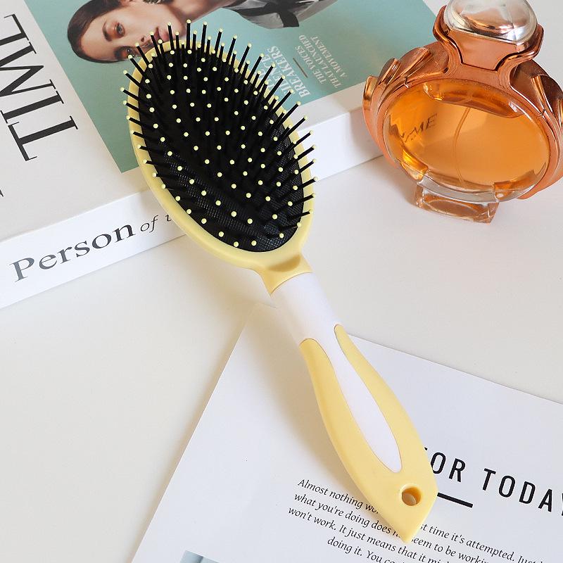 Elastic Air Cushion Paddle Comb: Ideal for Straight or Curly Hair Styling