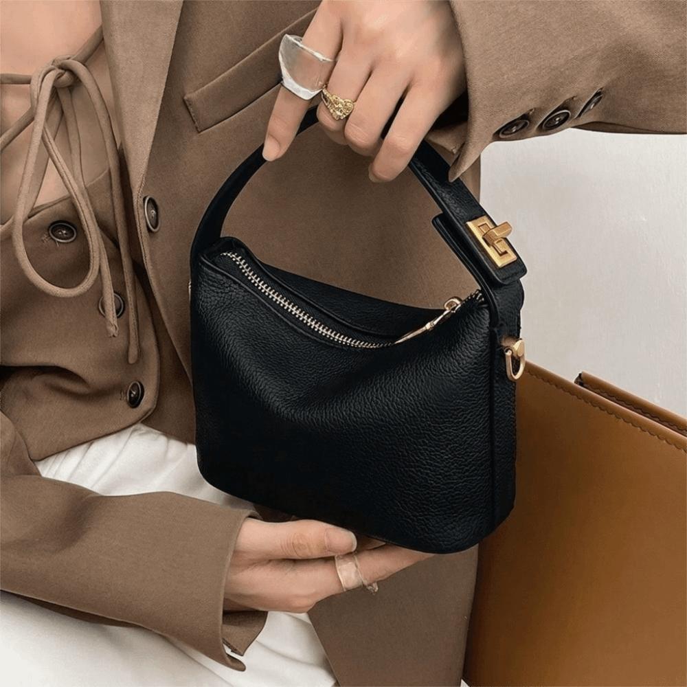 Clutch Cloud Shoulder Bag Solid Color Phone Crossbody Bag Casual Leather Handbag Girls