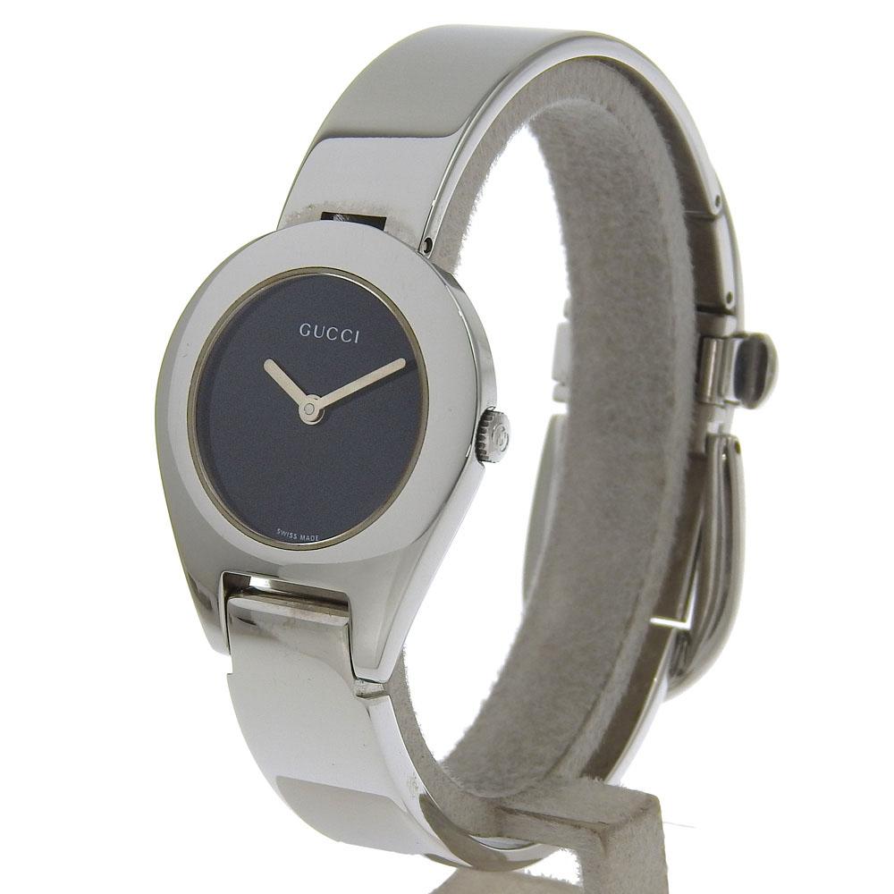 GUCCI Watches 6700L blackDial Stainless Steel Quartz Analog display Women Used