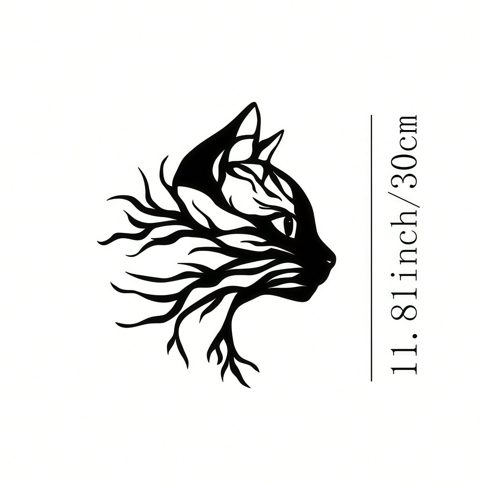 

2D Minimalist Cat Metal Wall Art Laser Engraved Modern Craft Home Office Decor Gift 25x30