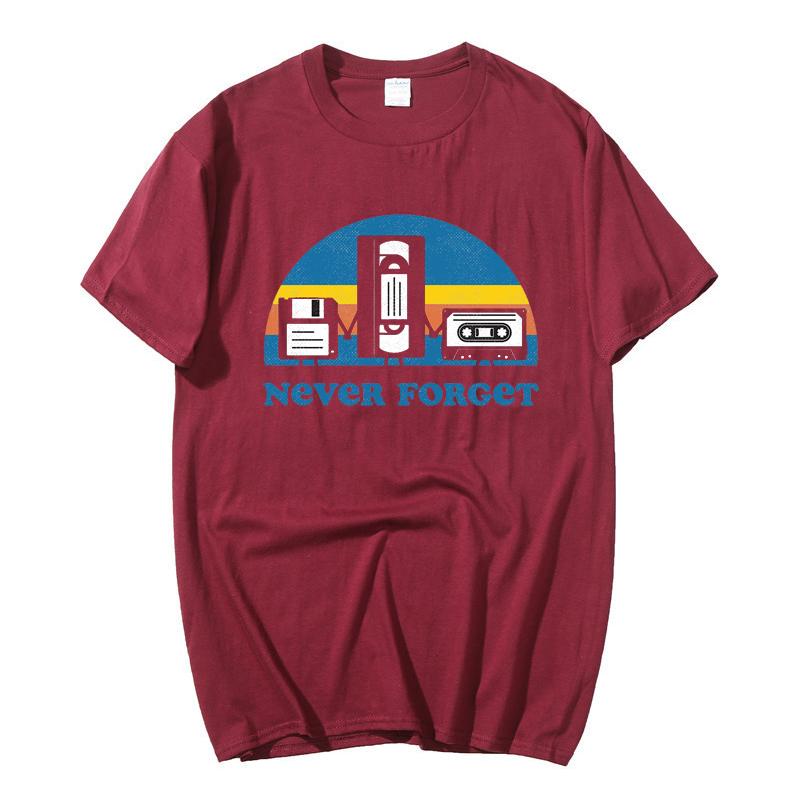 Never Forget The Old Radio Unisex Unisex T Shirts Harajuku ONeck TShirts Vintage Oversize Clothing Summer Cotton Tshirts Couple