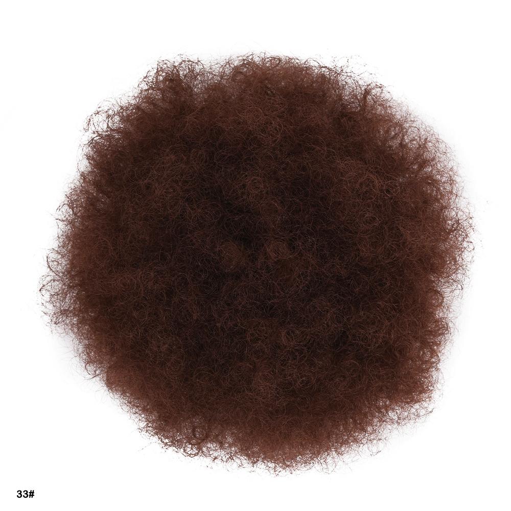 Afro Puff Hair Bun Dreadlock Drawstring Ponytail with Curly Hair Chignon Synthetic Hairpiece Scrunchies for Women