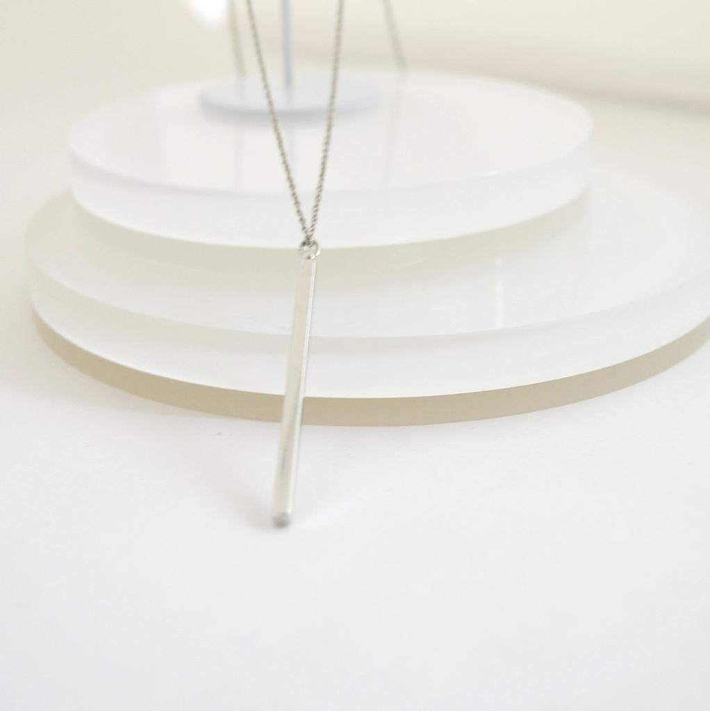 [Naot Jewelry] Long Bar Necklace (Silver) Silver Necklace Nn023s