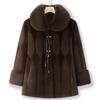 Warm Mid-Length Women's Coat: Fleece-Lined, Thickened, Ideal for Winter, Perfect for Moms and Grandmas.