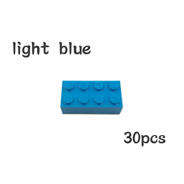 Non-Toxic 30Pcs Bulk Blocks Building Bricks Thick 2X4 Educational Assemblage Construction Toy For Children Size Compatible With Brand 3001