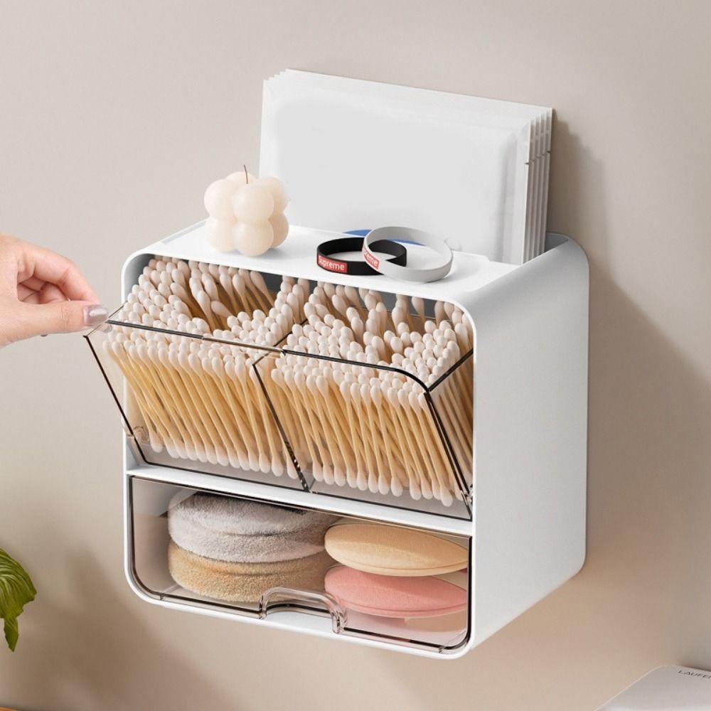 Wall-Mounted Cosmetic Storage Box Large Capacity Jewelry Case Mirror Cabinet Storage Box  Bathroom