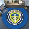 Custom Name Leeds United2 Round Area Rug,Carpet Rug for Living Room Bedroom Sofa Playroom Decor,Non-slip Floor Mat