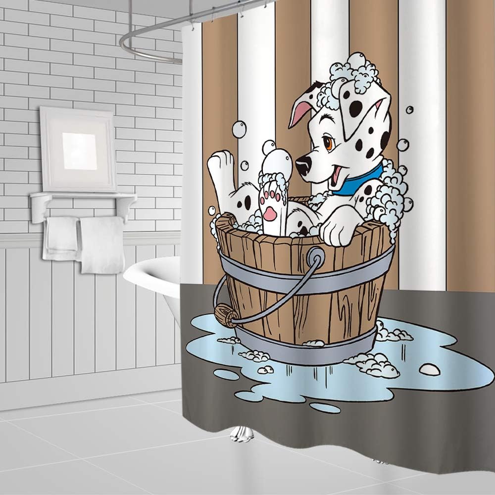 Cat Shower Curtain Blue Teal Rustic Farmhouse Floral Lovely Cat Kitten Funny Aniaml for Pet Lover Bathroom Decor Fabric Curtain