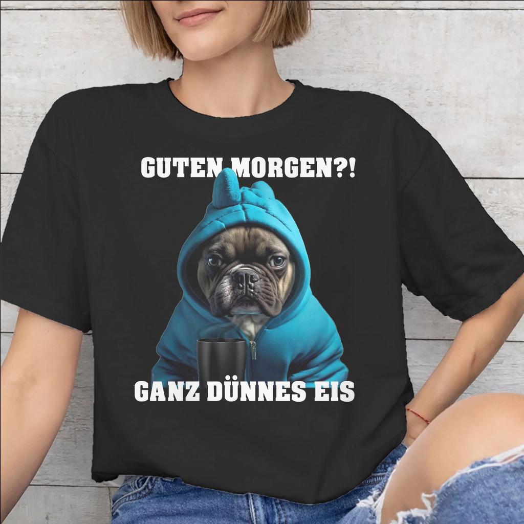 Unisex Unisex Guten Morgen Ganz Dnnes Eis Shirt 100 Cotton Graphic TShirt Clothing Outfits