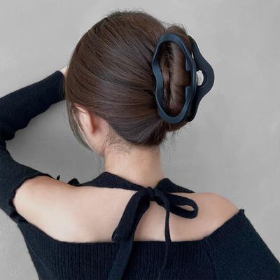 Garra de Cabelo Líquida Fosca Cor Sólida Presilha de Cabelo Formato Irregular de Nuvens Vintage Acessórios de Cabelo