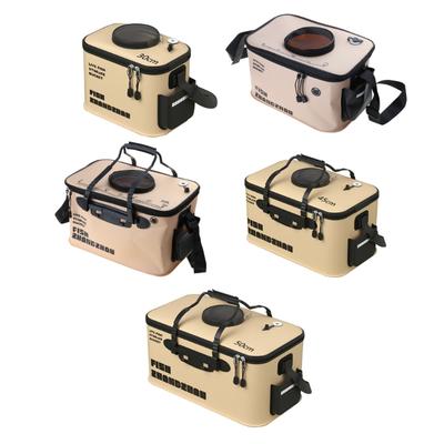 Fischereieimer Angeltasche mit Griff Fischbecken Angelzubehör Faltbare Tacklebox Fisch Fangbehälter