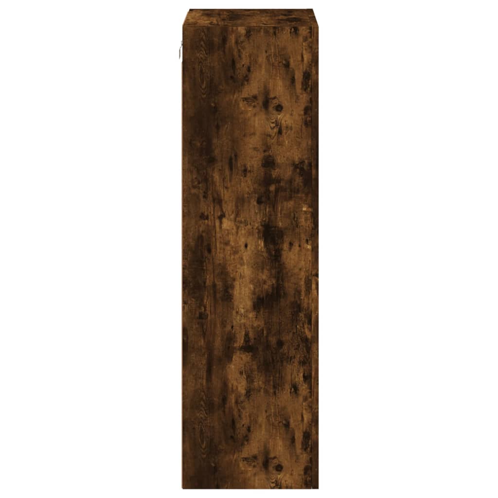 TV Wall Cabinet Smoked Oak Finish 40.5 x 30 x 102 cm Engineered Wood
