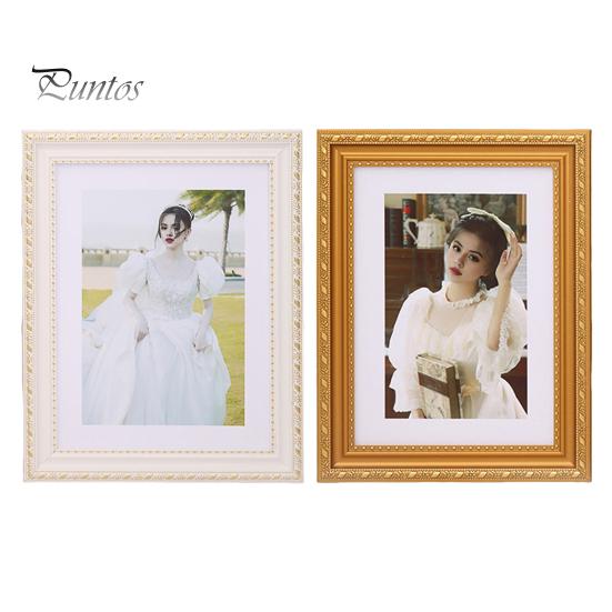 Vintage Photo Frame European Style Photo Frame with Back Hook Shatterproof Tabletop Picture Frame for Home Office Decor