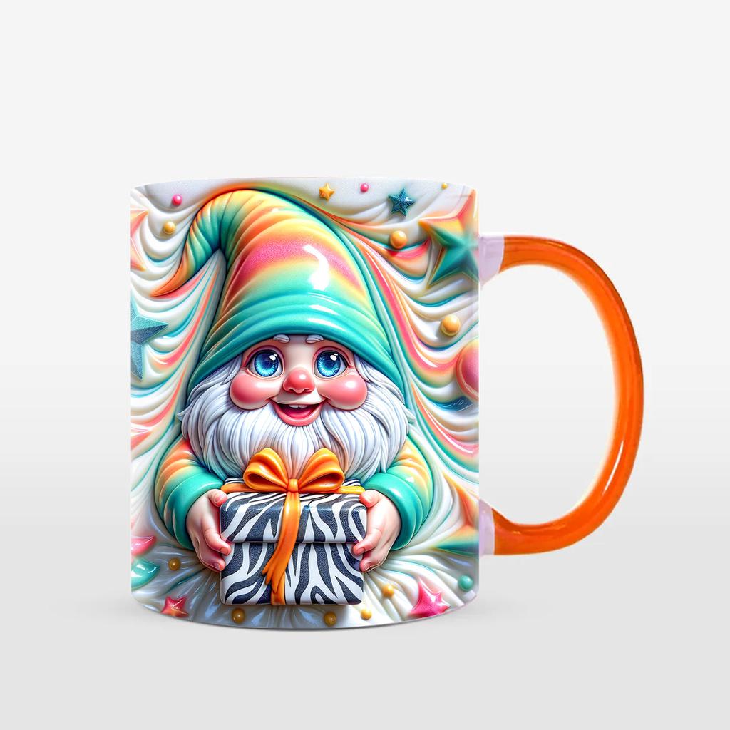 3D Christmas Gnome Christmas Ceramic Coffee Mug Tea Cup New Xmas