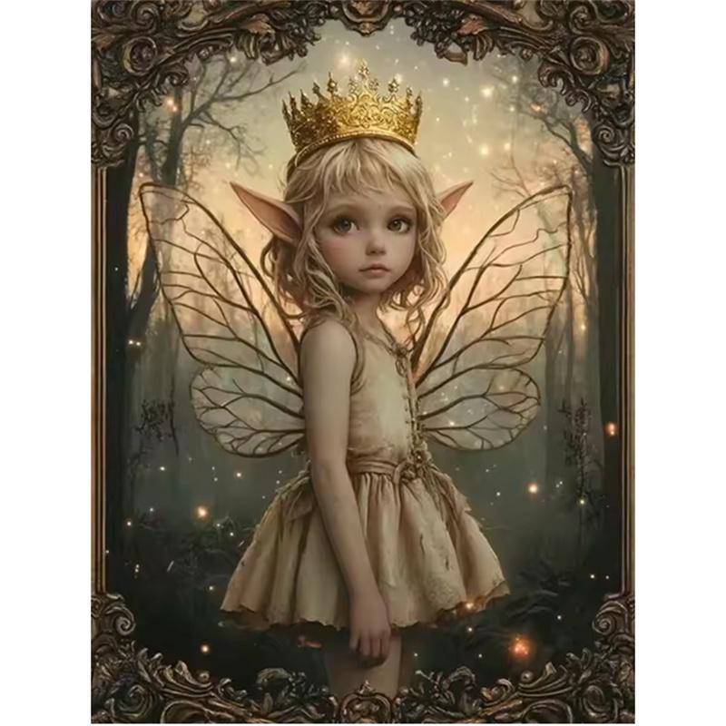 5D Diy Diamant Kunst Malerei Tier Stickerei Wald Elf Mädchen Wolf Bild Diamant Mosaik Neue 2025 Strass Hause Dekoration