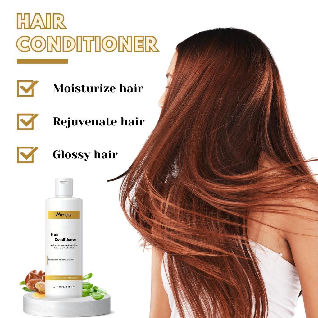 Shampoo & Conditioner Set With Argan Oil, Rosemary, and Tea Tree - Hydrating Formula Restores & Strengthens Hair