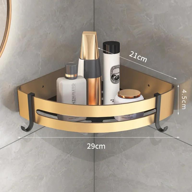 Badezimmer-Aufbewahrungsregal, Handtuchhalter, Schwarz/Gold, Space Aluminium, Badezimmer-Aufbewahrungsregal, klappbare Handtuchstange, Badezimmer-Zubehör