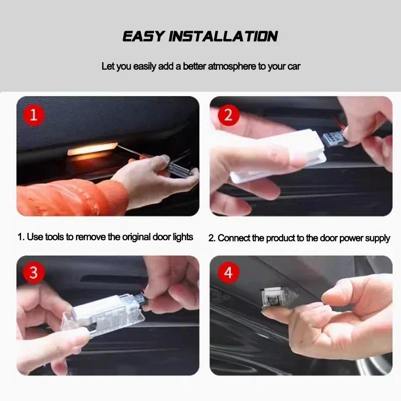 2/4Pcs Car Door LED Light Welcome Logo BMW M X1 X2 X3 X4 X5 X6 X7 F15 E90 E92 E60 E61 E65 F01 F02 F15 F30 M5 G30 G38  Lighting.