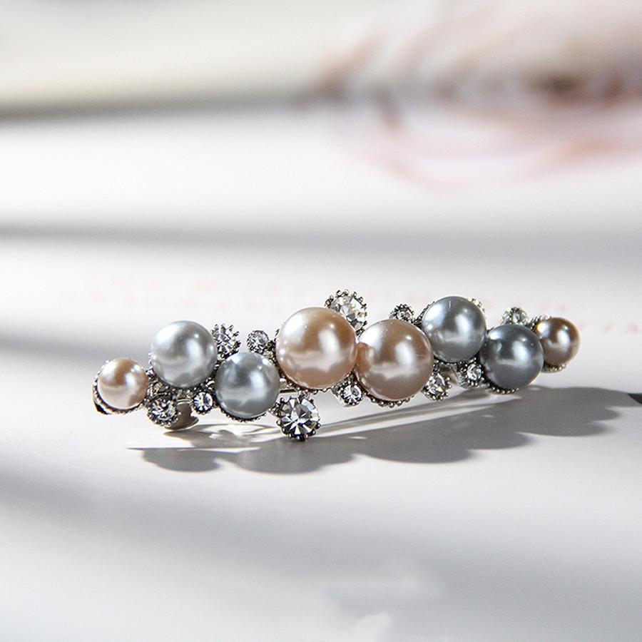 

Корейская мода для пожилых людей, заколки для волос с кристаллами, жемчугом и эмалью, элегантные женские заколки-автоматы, шпильки, зажимы для волос, головные уборы, аксессуары для волос