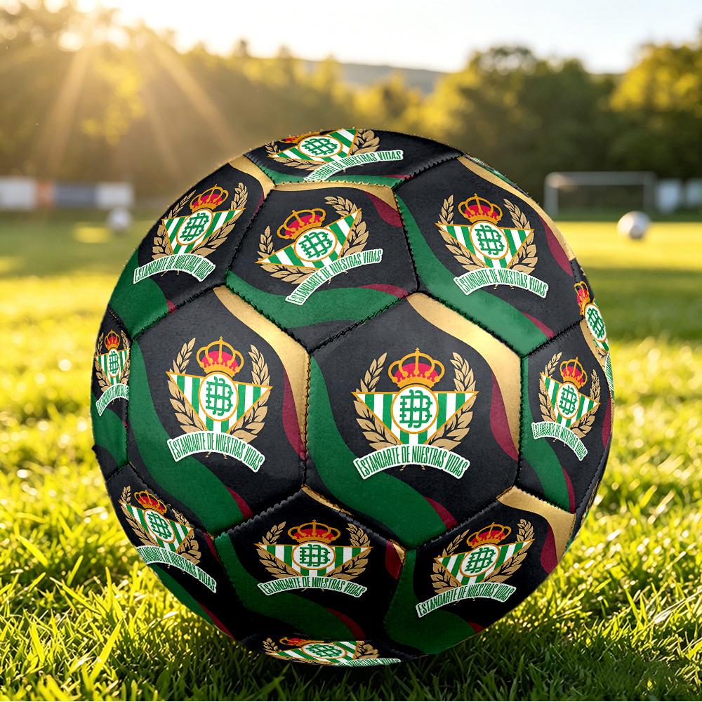 Real Betis FootballPrinted Size 5 Soccer Bll, Anti Slip Adult Match Football Souvenir for Football Fans