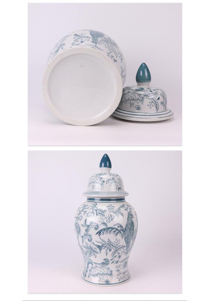 Jingdezhen Blue and White Porcelain Decorative Ceramic Jar for Home Entrance