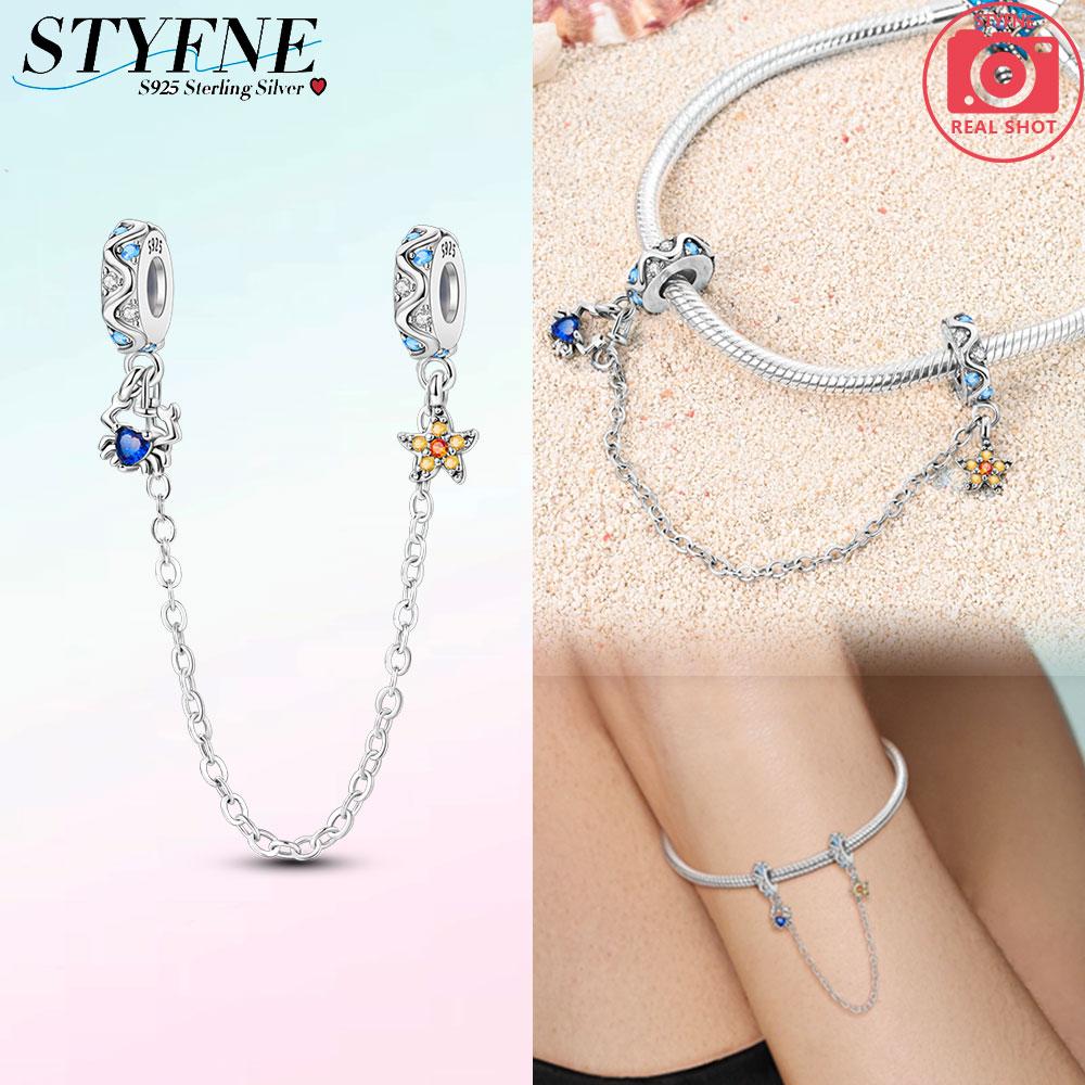 Copper Ocean World Series Sea Blue Turtle Starfish Crab Octopus Charms Bead Fit Bracelet Diy Jewelry Gift