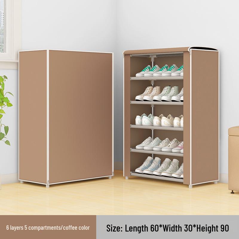 Изящный многослойный пылезащитный шкаф для обуви со стальным каркасом Assembled 2100₽