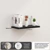 Black Floating Wall Shelves With Durable Metal Brackets Large Storage For Bedroom Living Room Home Decor