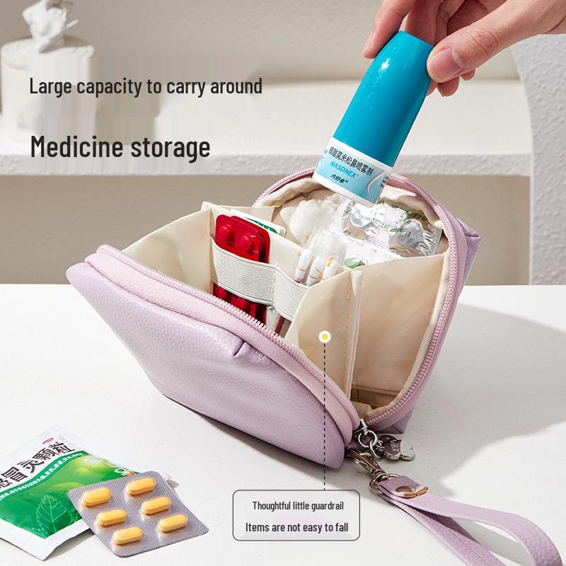Portable Medical Storage Bag - Large Capacity, Handheld, Ideal for Pills, Capsules, and Granules