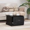 Coffee Table Black Oak Look 50 X 50 X 35 Cm Engineered Wood