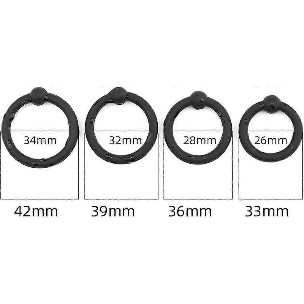 4PCS Silicone Cock Rings Set for Men Enhances Stamina Waterproof Multiple Size Options