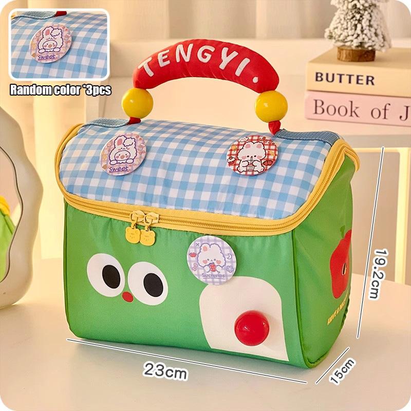 Cute Insulated Lunch Box Bag For Children Student Bento Bags Adult Office Worker Lunch Handbags Picnic Bags Cooler Ice Pack New