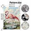 Pink Flamingo Pearl Art Painting with Frame Shiny Bead Canvas Creative Leisure Craft for Modern Wall Decor Gift Home Ornament Wall Art DIY